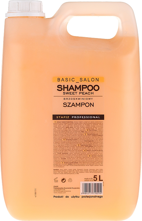 Шампунь для волос "Персик" - Stapiz Basic Salon Shampoo Sweet Peach — фото N3