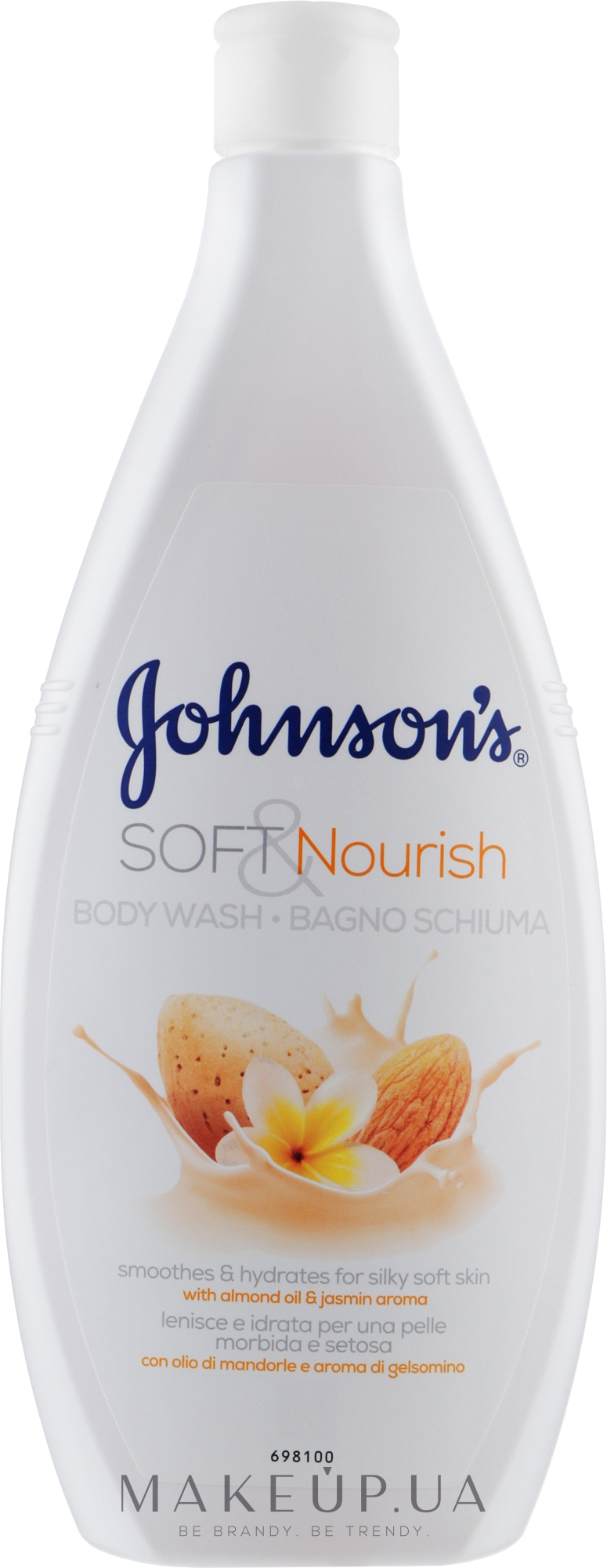 Пом'якшувальний і поживний гель для душу з олією мигдалю та ароматом жасмину - Johnsons Soft & Nourish Almond Oil Body Wash  — фото 750ml
