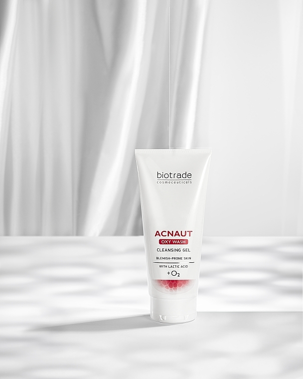 Ніжний гель для вмивання з киснем і молочною кислотою - Biotrade Acnaut Oxy Wash Cleansing Gel — фото N2