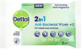 Духи, Парфюмерия, косметика Антибактериальные салфетки - Dettol 2in1 Anti-Bacterial Wipes