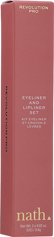 Набор - Revolution Pro X Nath Eyeliner And Lipliner Set (lip/liner/0.8g + eye/liner/0.8g) — фото N2