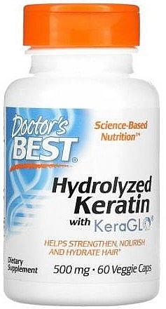 Гидролизованный кератин - Doctor's Best Hydrolyzed Keratin 500 Mg — фото N1