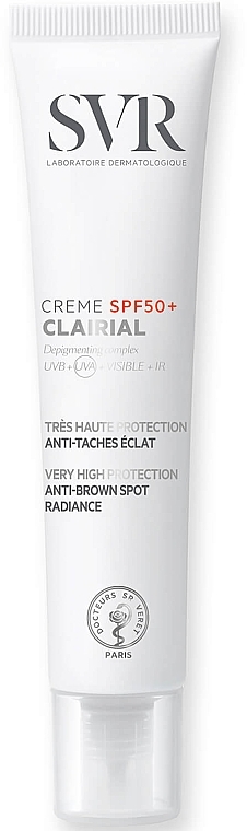 Защитный крем против пигментных пятен - SVR Clairial SPF50+ Cream Very High Anti-Brown Spot — фото N1