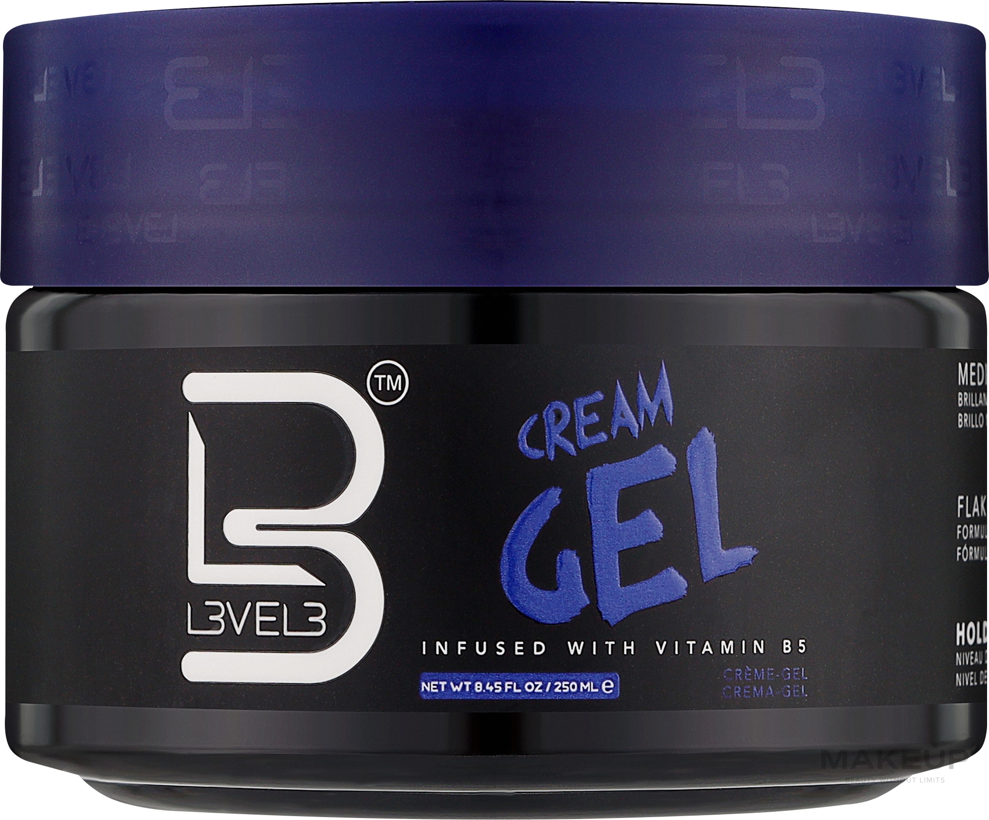 Крем-гель з вітаміном В5 для укладання волосся - Level3 Cream Gel With Vitamin B5 — фото 250ml