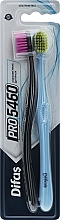 Парфумерія, косметика Набір зубних щіток "Ultra Soft", блакитна + чорна - Difas PRO 5460