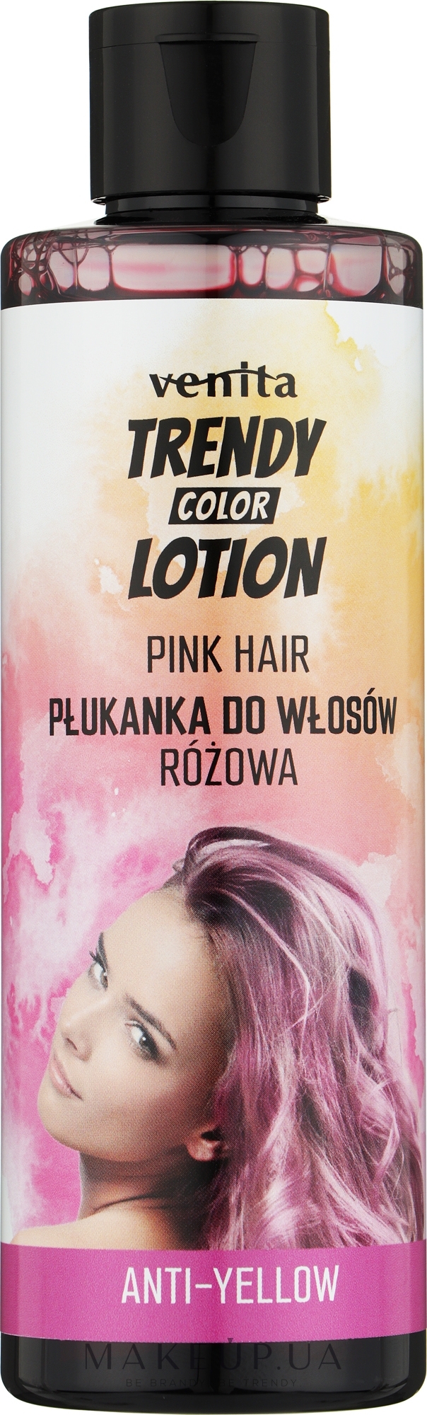 Ополіскувач для освітленого та сивого волосся - Venita Salon Anty-Yellow Blond & Grey Hair Color Rinse Pink — фото 200ml