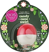 УЦЕНКА Бальзам для губ "Яблочные конфеты" - Eos Candy Cane Swirl * — фото N1