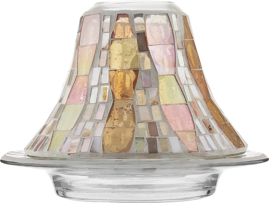 Абажур и подставка для большой свечи - Yankee Candle Gold Wave Mosaic Large Shade & Tray — фото N1