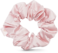 Шовкова резинка для волосся, рожева - Crystallove — фото N1