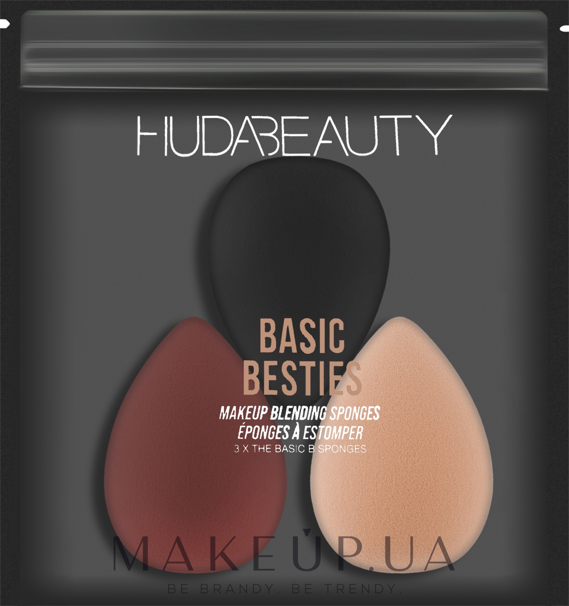 Спонж для макияжа - Huda Beauty Basic Besties Sponge Bundle — фото 3шт