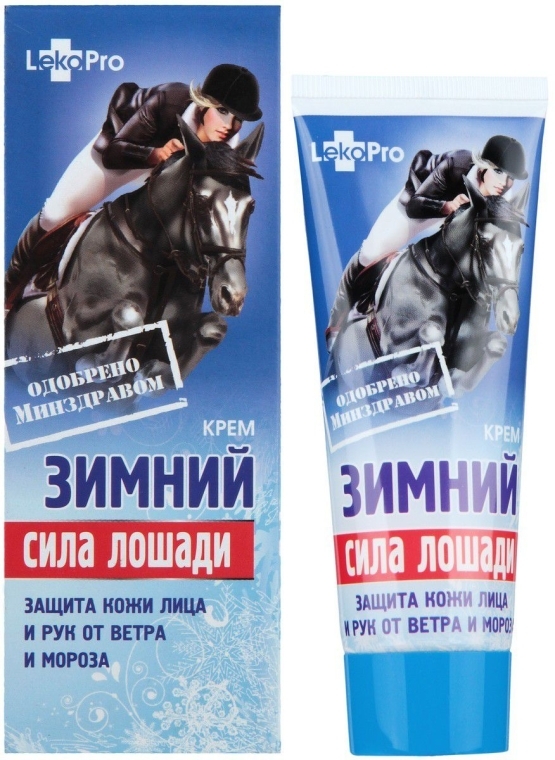 Крем для защиты лица и рук от ветра и мороза "Зимний. Сила лошади" - LekoPro — фото N1