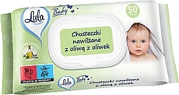 Парфумерія, косметика Дитячі вологі серветки з оливковою олією, 50 шт. - LULA Baby