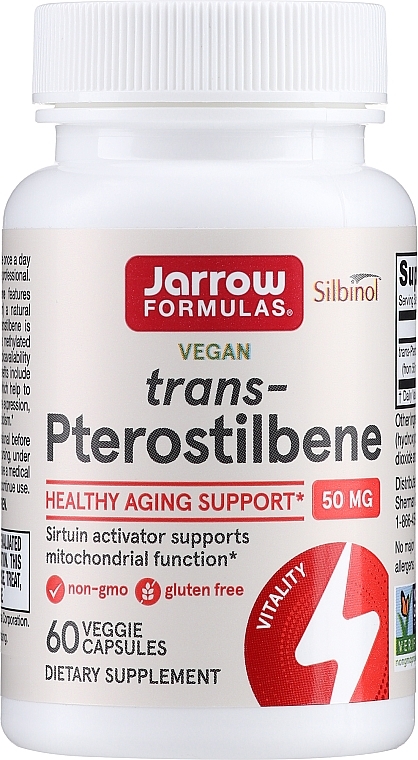 Трансптеростильбен - Jarrow Formulas Trans-Pterostilbene, 50 mg — фото N1