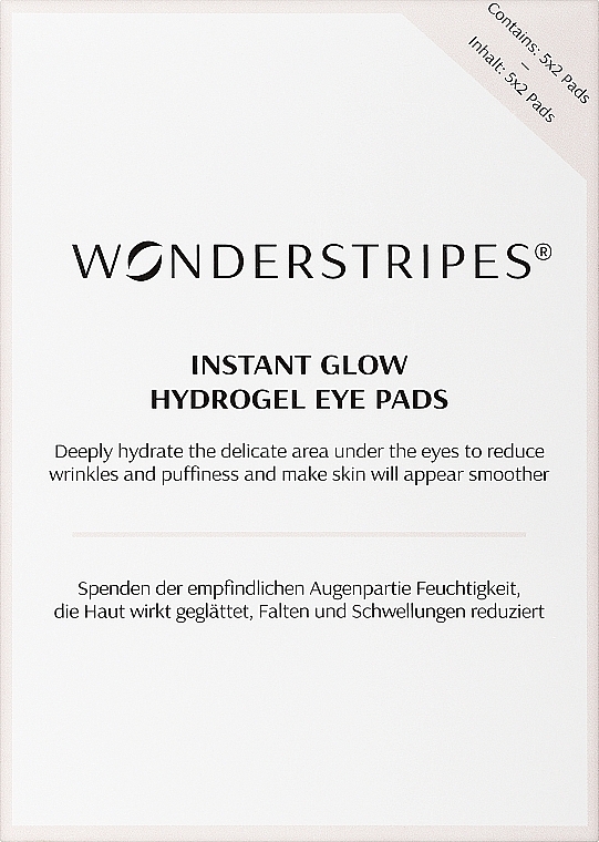 Гидрогелевые патчи под глаза - Wonderstripes Instant Glow Hydrogel Eye Pads — фото N1