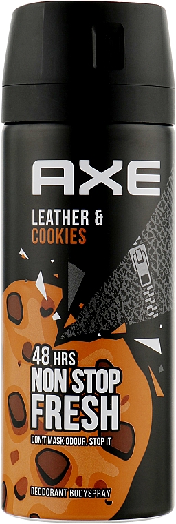 Дезодорант-аэрозоль "Кожа и печеньки" - Axe Leather & Cookies Non Stop Fresh Deodorant Body Spray — фото N1