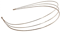 Декоративний металевий обруч для волосся, золото - Ecarla — фото N1