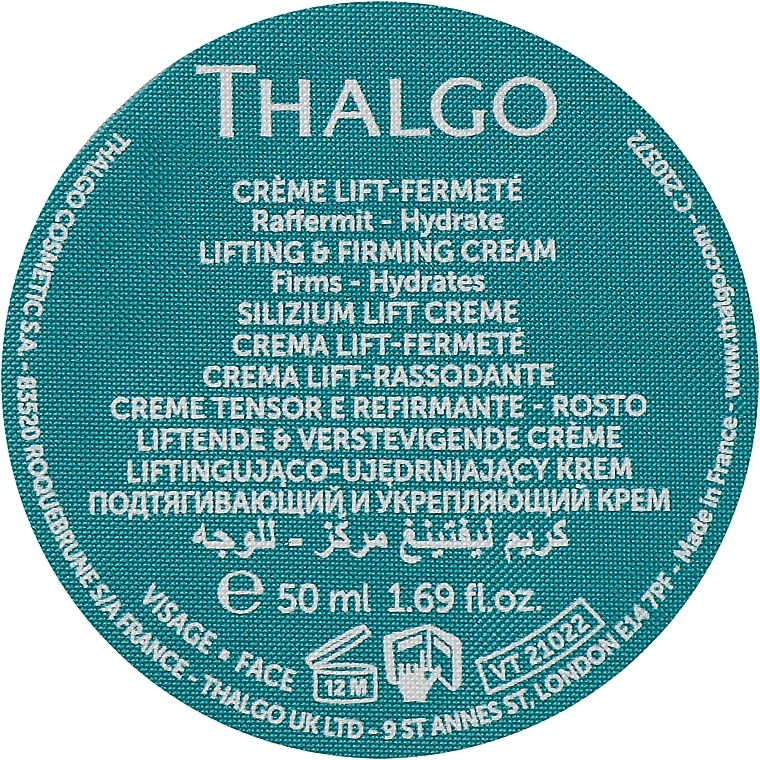 Подтягивающий и укрепляющий крем для лица - Thalgo Silicium Lift Intensive Lifting & Firming Cream (сменный блок) — фото N1