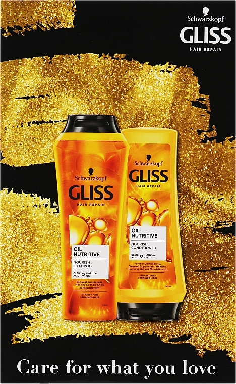 Набор “Care With Oil Nutritive" - Gliss Kur Oil Nutritive (shm/250ml + balm/200ml) — фото N1