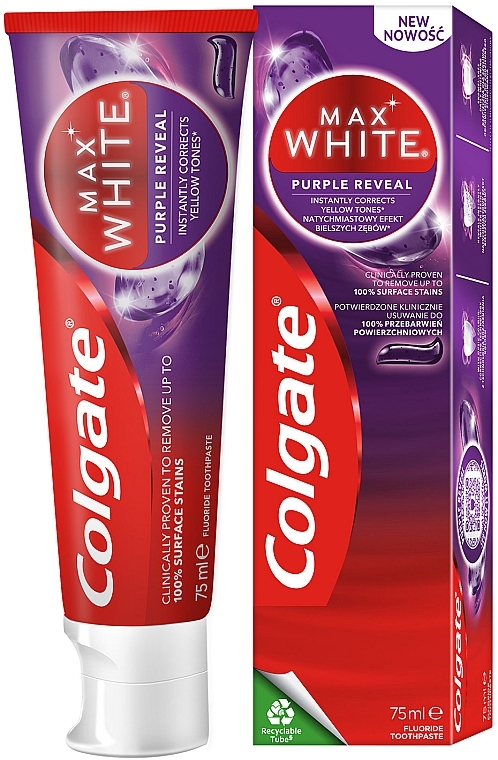 Освежающая зубная паста - Colgate Max White Purple Reveal Toothpaste — фото N1