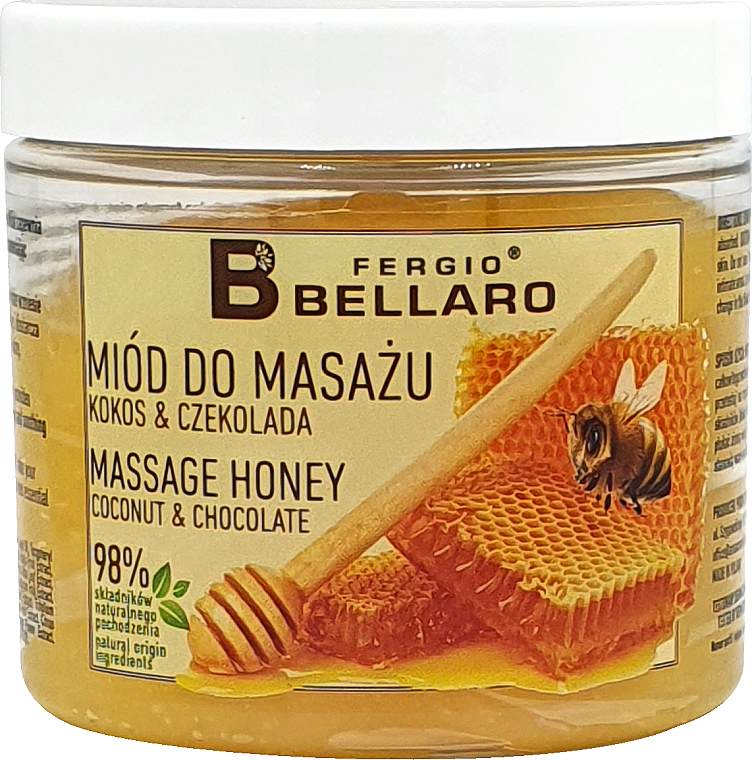 Мед для массажа "Кокос и шоколад" - Fergio Bellaro Massage Honey Coconut & Chocolate — фото N1
