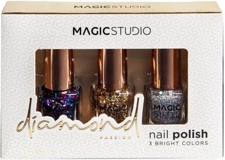 Набор лаков - Magic Studio Diamond 3 Nail Polish (nail/polish/3pcs) — фото N1