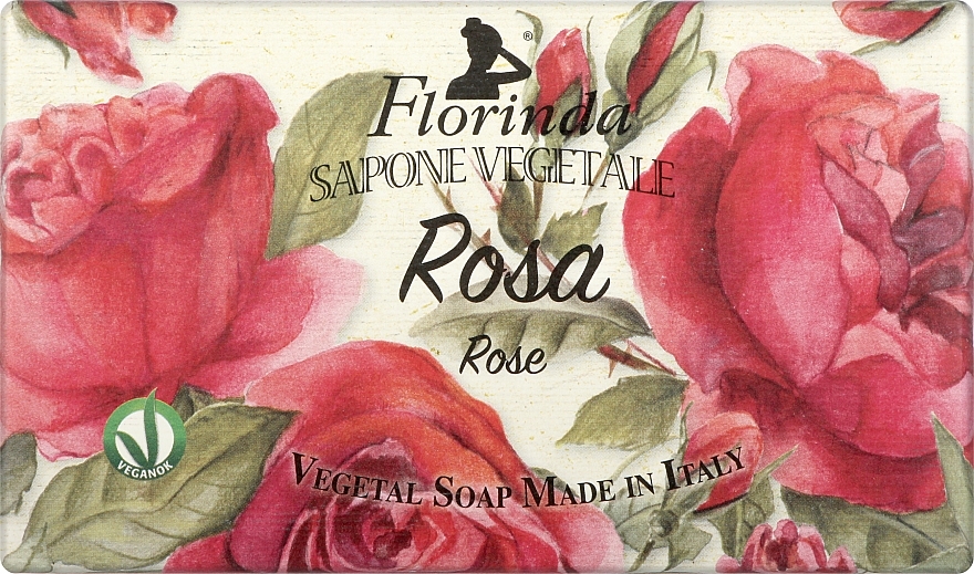 Мило натуральне "Троянда" - Florinda Sapone Vegetale Rose — фото N1