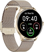 Смарт-часы, золотистая сталь - Garett Smartwatch Classy — фото N3
