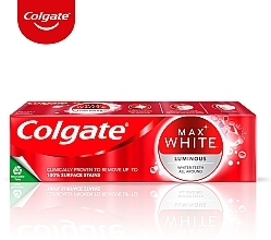 Зубная паста Luminous отбеливающая безопасная для эмали - Colgate Max White — фото N6
