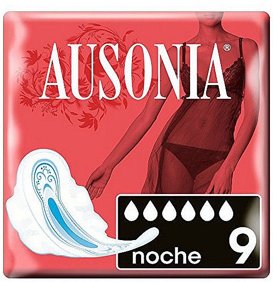 Ночные прокладки с крылышками, 9 шт - Ausonia Night Ultra Towels — фото N1