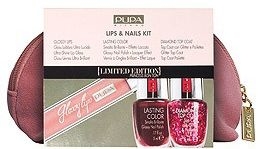 Набор - Pupa Lips & Nails Kit №01 Princess Bon Ton (Nail/2х5ml + Lip/Gloss/7ml + bag) — фото N1
