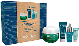 Духи, Парфюмерия, косметика Набор - Biotherm Aquasource Gel (f/gel/50ml + f/balm/20ml + ser/7ml + eye/creme/3ml)