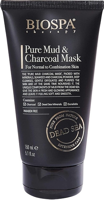 Грязьова маска для обличчя з деревним вугіллям - Sea of Spa Bio Spa Pure Mud & Charcoal Mask — фото N1