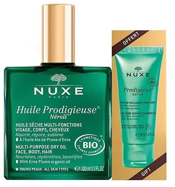 Набор - Nuxe Huile Prodigieuse Neroli (oil/100ml + sh/gel/30ml) — фото N1