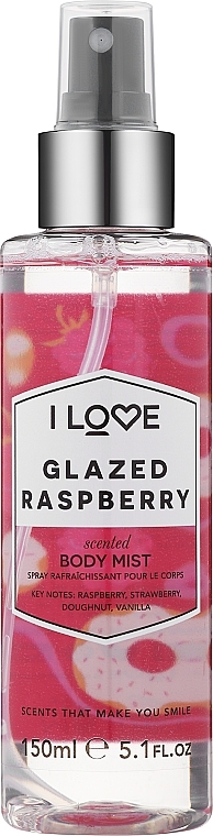 Освежающий спрей для тела "Глазированная малина" - I Love Glazed Raspberry Body Mist