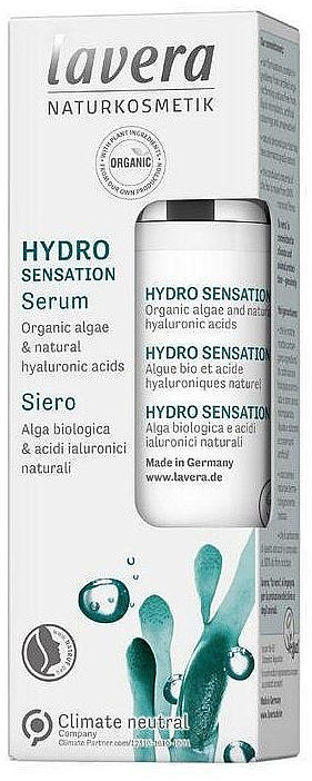 Зволожувальна гіалуронова сироватка для обличчя - Lavera Hydro Sensation Serum — фото N1