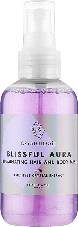 Спрей-блиск для волосся й тіла - Oriflame Crystologie Blissful Aura Illuminating Hair And Body Mist — фото N1