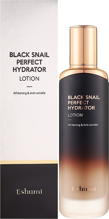 Лосьйон для обличчя з екстрактом муцину чорного равлика - Eshumi Black Snail Perfect Hydrator Lotion — фото N2