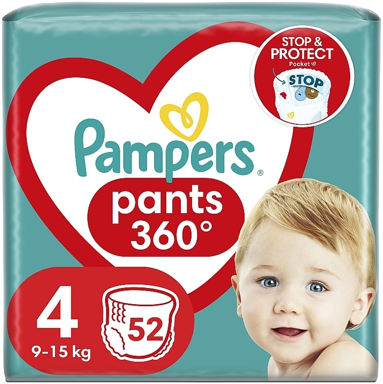 Підгузки-трусики, розмір 4 (Maxi) 9-15 кг, 52 шт. - Pampers Pants Maxi — фото N1