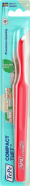 Монопучкова зубна щітка, червона - TePe Tuft Toothbrush — фото N1