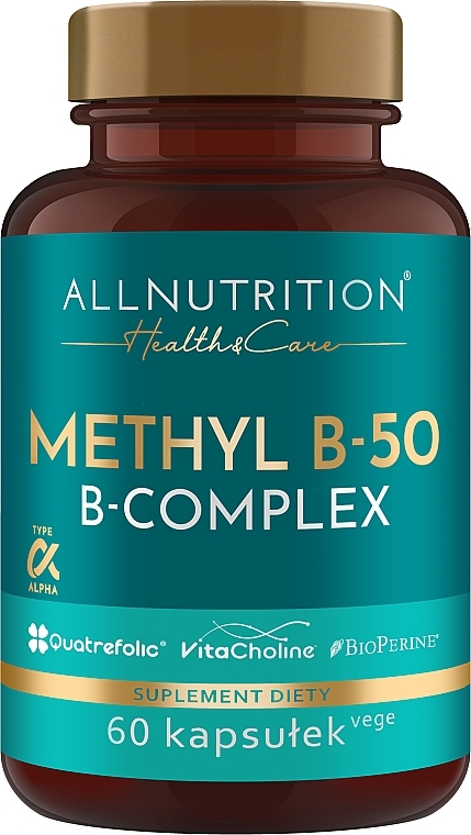 Харчова добавка у формі капсул - Allnutrition Health & Care Methyl B-50 B-Complex — фото N1