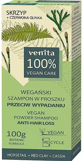 Шампунь проти випадання волосся - Venita Vegan Powder Shampoo Anti-Hair Loss — фото N1