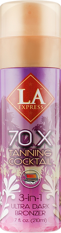 Засіб для автозасмаги з формулою 3 в 1 засмага + догляд - La Express 70X Tanning Coctail