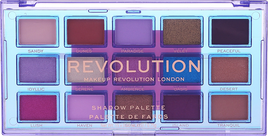 Палетка теней для век - Makeup Revolution Reflective Eyeshadow Palette Ultra Violet — фото N2