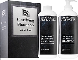 Парфумерія, косметика Набір - Brazil Keratin Cleansing Clarifying Shampoo Set (h/shampoo/550mlx2)