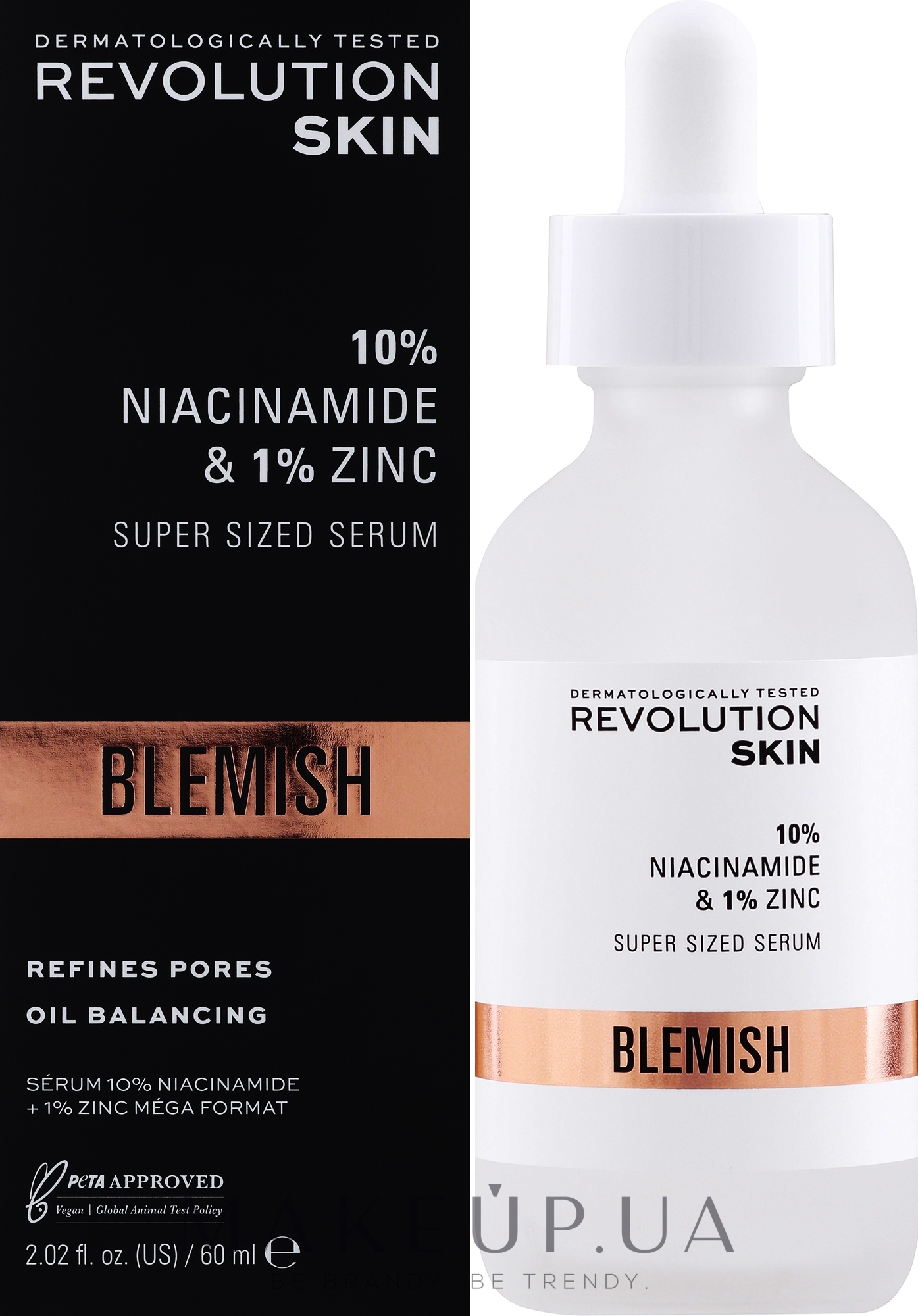 Сыворотка для расширенных пор - Revolution Skincare 10% Niacinamide + 1% Zinc — фото 60ml
