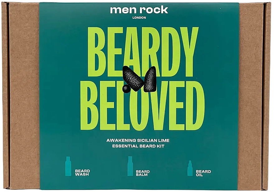 Набор - Men Rock Beardy Beloved Kit (b/wash/100ml + b/balm/100ml + b/oil/30ml) — фото N1