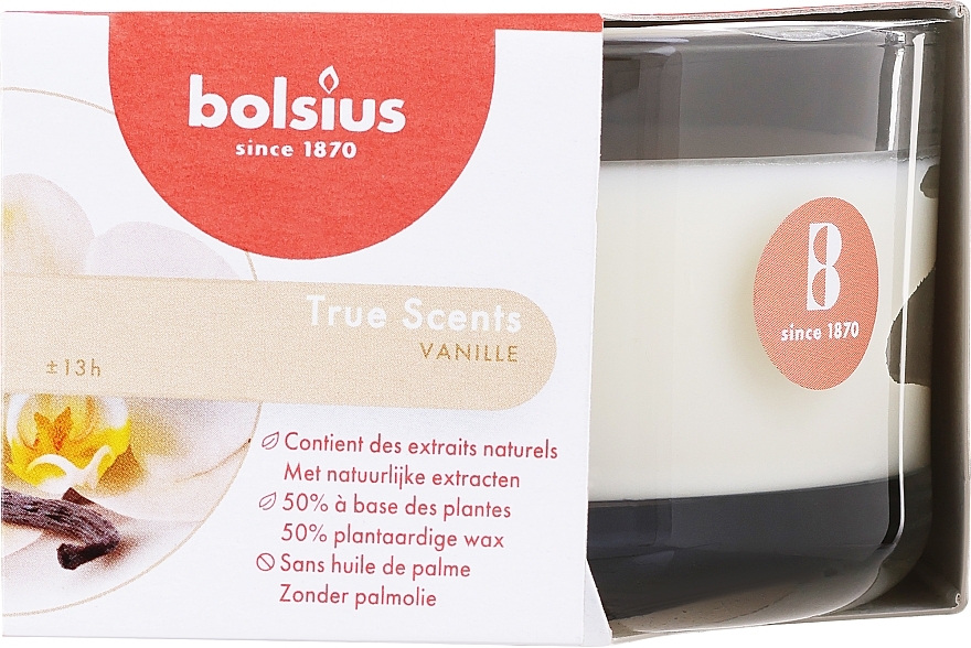 Ароматическая свеча в стакане "Ваниль", 50/80 мм - Bolsius True Scents Candle — фото N2