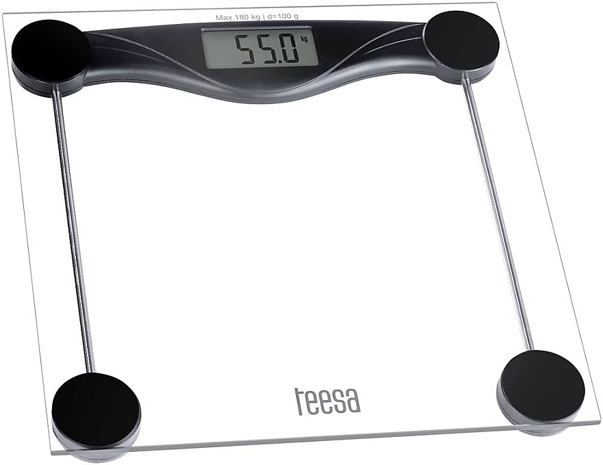 Весы напольные, стеклянные, прозрачные - Teesa Bathroom Scale TSA0801 — фото N1