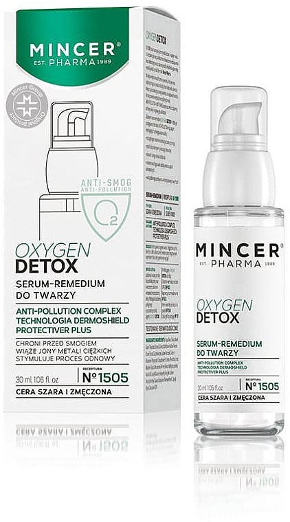 Регенерирующая сыворотка для тусклой и уставшей кожи - Mincer Pharma Oxygen Detox Sos Fase Serum № 1505 — фото N1