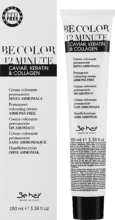Стійка безаміачна фарба для волосся - Be Hair Be Color Permanent Colouring Cream 12 Minute